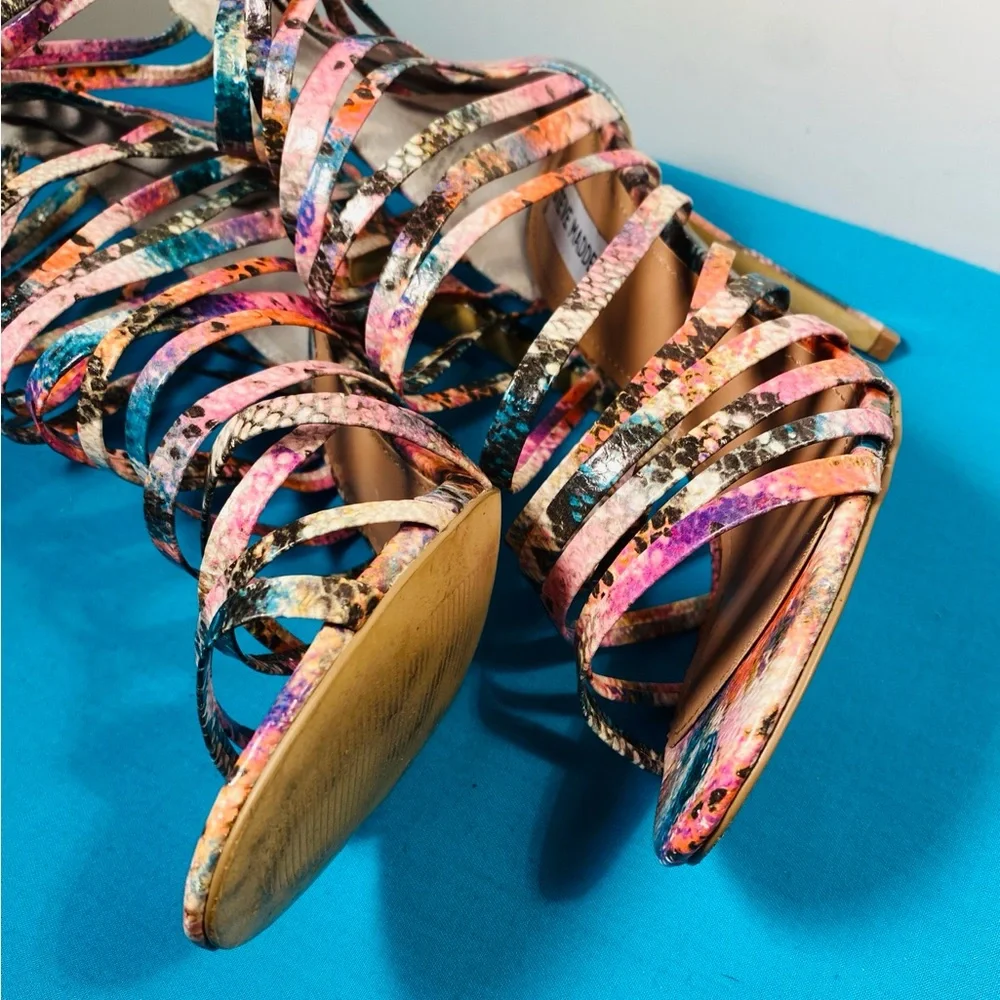 Steve Madden Multicolor Strappy Heels - Picture 6 of 8
